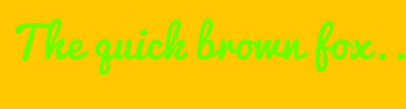 Image with Font Color 6BFF00 and Background Color FFC800